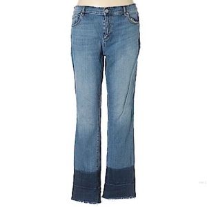 Ann Taylor LOFT Two-Toned Cropped Jeans